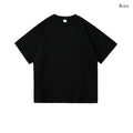 Men's Large Size Short Sleeve Summer Solid Color Casual T-shirt Black