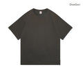 Men's Large Size Short Sleeve Summer Solid Color Casual T-shirt Dark Gray