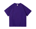 Men's Large Size Short Sleeve Summer Solid Color Casual T-shirt Dark Purple